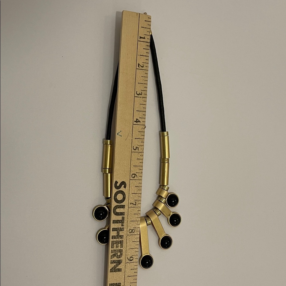 Madewell chunky black and gold statement necklace - Picture 5 of 5